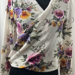 Miley + Molly floral print long sleeves blouse size small Photo 3