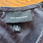 Who What Wear  Black Dress Eyelet Balloon Sleeves 100% Cotton Small Photo 14