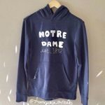 Notre Dame patchwork quilted embroidered hoodie Blue Size M Photo 1