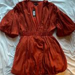 Pretty Little Thing Orange Puff Sleeve Dress Photo 0