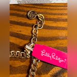 Lilly Pulitzer  NWT Gold Necklace Pink Faceted Bead Rhinestones gold tone preppy Photo 6