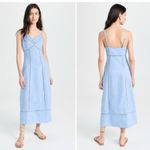 Madewell Sweetheart Midi Dress Boho Romantic Cottagecore Linen Cotton Blue NEW 2 Photo 1