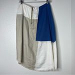 Holding Horses Anthropologie Size 8  Midi Skirt Patchwork Blue Asymmetrical Hem Photo 8