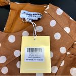Charlie Holiday NWT Halcyon Open Back Mini Dress Polka Dot Caramel Brown Tan sz8 Photo 6