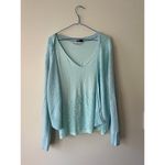 Apt. 9  Blue Sequin Long Sleeve Sweater With Inner Cami Photo 7