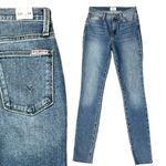 Hudson Jeans Hudson Blair Jeans 24 High Rise Skinny in Dot Wash Raw Hem NWT Medium Wash Photo 1