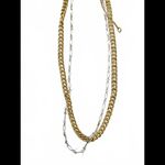 Madewell NWT Gold and Silver Layered Chain Necklace Photo 2
