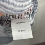 Pure Jill Linen Top Ombre Striped Kimono Oversized size Small white and blue Photo 8