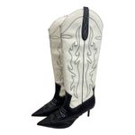 INC International Concepts Boots Western Style Knee High Size 9 Pointed Toe NEW Black Photo 2