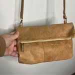 Noonday Collection Adwa fold over crossbody clutch bag small size‎ Tan Photo 2