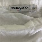 Sharagano  Classic White Cotton Sequined Maxi Skirt Photo 2