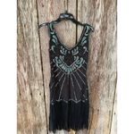 Babeyond 1920s Gatsby Black Sequin Beaded Fringed Flapper Cocktail Dress Sz XS Photo 1