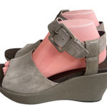 Kork-Ease ‎ Womens Wedge Sandals Size 10M Brown Tan Beige Suede Chunky Strap Photo 0