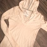 American Eagle Cream/White light hooded sweater from AE Photo 0
