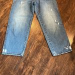 Vervet High Rise Distressed Straight Leg Ankle Crop Jeans Medium Wash Denim 26 Blue Size 29 Photo 3
