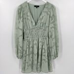 Lulus Dress Tomorrow and Always Light Sage Green Floral Mini Dress Size Medium Photo 3