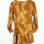 Stillwater  Don't Look Back Mini Dress Medium Animal Print Long Sleeve Aline Photo 0