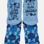 Let's Play Dreidel Plush Slipper Socks nwt Photo 0