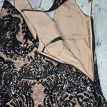 Free People  Black Night Shimmer Mini Dress Sequin Lace V Neck Size 6 OB553497 Photo 7