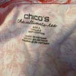 Chico's  The Ultimate Tee Size 3 Orange and White Lotus Print Photo 2
