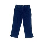 Maeve by Anthropologie Denim High Rise Petal Pusher Jeans Ruffle Detail Size 31 Photo 1