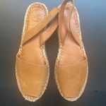 ALOHAS Sandals Ibizas Slingback Platform Espadrille Leather Open Toe Tan 39 8.5 Photo 6