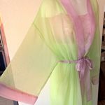 Victoria's Secret  Y2K pastel lime green lilac slip + robe set Photo 1
