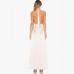Jill Stuart New Ruffle Halter Gown, ivory, 6 Satin bridesmaid long high slit Photo 1
