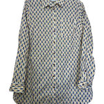 Duluth Trading Co Button Up Tunic Womens XL Multicolor Print Hemp Cotton Blend Photo 0