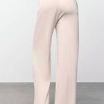 ZARA Full Length Trousers with Cutout Opening in Ecru Off White Photo 2