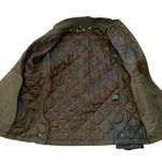 Lauren Ralph Lauren vintage army green quilted snap front long sleeve coat S Photo 8