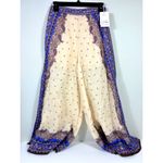 Zimmermann  Maxine Wide Leg Cropped Pants Ramie Purple Paisley 10 US 4 AU NWT Photo 5