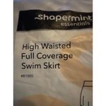 Brand New Shapermint Women's XL High Waisted Full Coverage Swim Skirt Blue White Photo 6