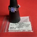 Bomb Party RBP8239 “Wide Eyed Gaze” Fluorite / Quartz on Hematite Sz 10 Ring NWT Silver Photo 3