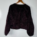 Trouvé Plum Faux Fur Coat Size Small Purple Photo 1