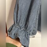 ZARA  floral embroidered Denim balloon sleeve Top Size Xs Photo 11