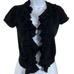 International Concepts INC Small Black Cardigan Open Front Short Sleeve 22d Photo 0