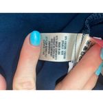 Anthropologie  Cloth & Stone Navy Crushed Velvet Short Sleeve Top – Size S Photo 3