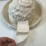 Vintage Union Made Ivory Ribbon Hat Church Wedding Party Occasion Photo 3
