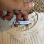 ZARA  Women's White and Black Crop-top Size Small Photo 2