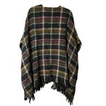 Boyne Valley Weavers Plaid Wool Fringed Shawl Handcrafted in Ireland Womens OS Blue Size undefined Photo 5