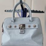 Guess  Anne Marie Faux-Leather Dome Satchel in Light Blue Photo 0