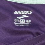 Brooks  Purple Stealth Short Sleeve Top Athletic Women’s XL Photo 2