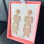 Piper K Mama Earrings with Glass Stones​ Gold Photo 1