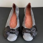 Hispanitas Womens Calani Gray Suede Pumps Comfort Satin Bow Low Heel 35 / 5 Photo 1