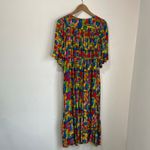 70s Saybury India Cotton Kaftan Tent Dress Gypsy Boho Mumu Pockets Sz M Blue Size M Photo 2