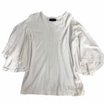 Citizens of Humanity Flutter Shirt in White Size Large Photo 4