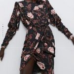 ZARA  Women’s Rose Flower Dress Size Medium Photo 0