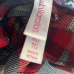 Xhilaration Sheer Plaid Roll tab Sleeve Buttoned Shirt Photo 4