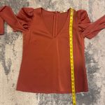 Gianni Bini  Rust V-Neck Women's Top Photo 5